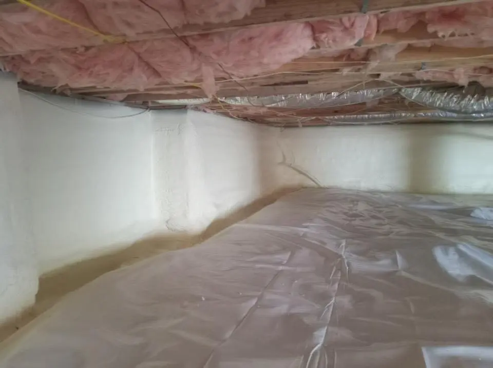 Crawl space encapsulation with closed-cell spray foam for Spray Foam Roofing in Lewistown